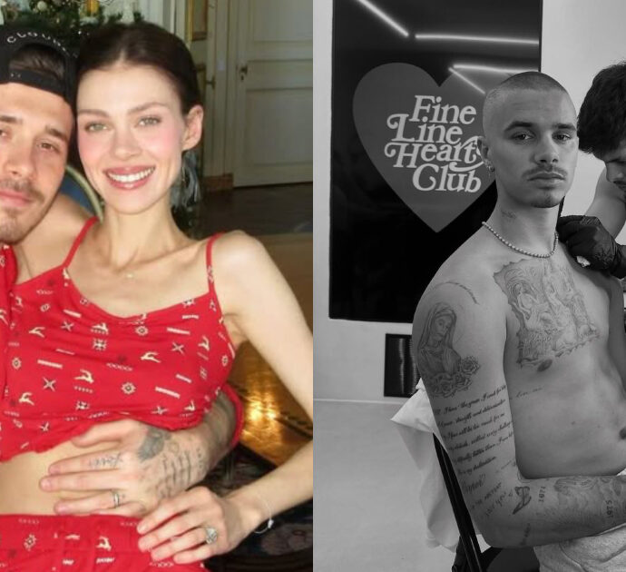 La faida tra Romeo e Brooklyn Beckham continua a colpi d’inchiostro: il primo si tatua la parola “famiglia”, il secondo cancella il tattoo in onore di papà David