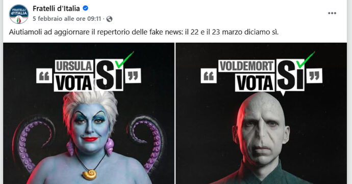 Referendum giustizia, Fratelli d’Italia usa i villain per sostenere il Sì: un fallimento nella comunicazione