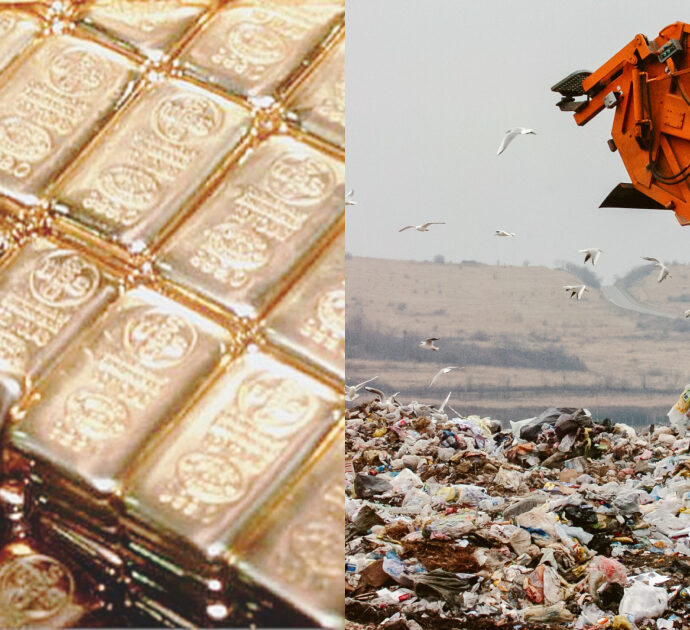 Getta per sbaglio 20 lingotti d’oro nella spazzatura: i carabinieri aiutano un uomo a recuperare la scatola in una discarica