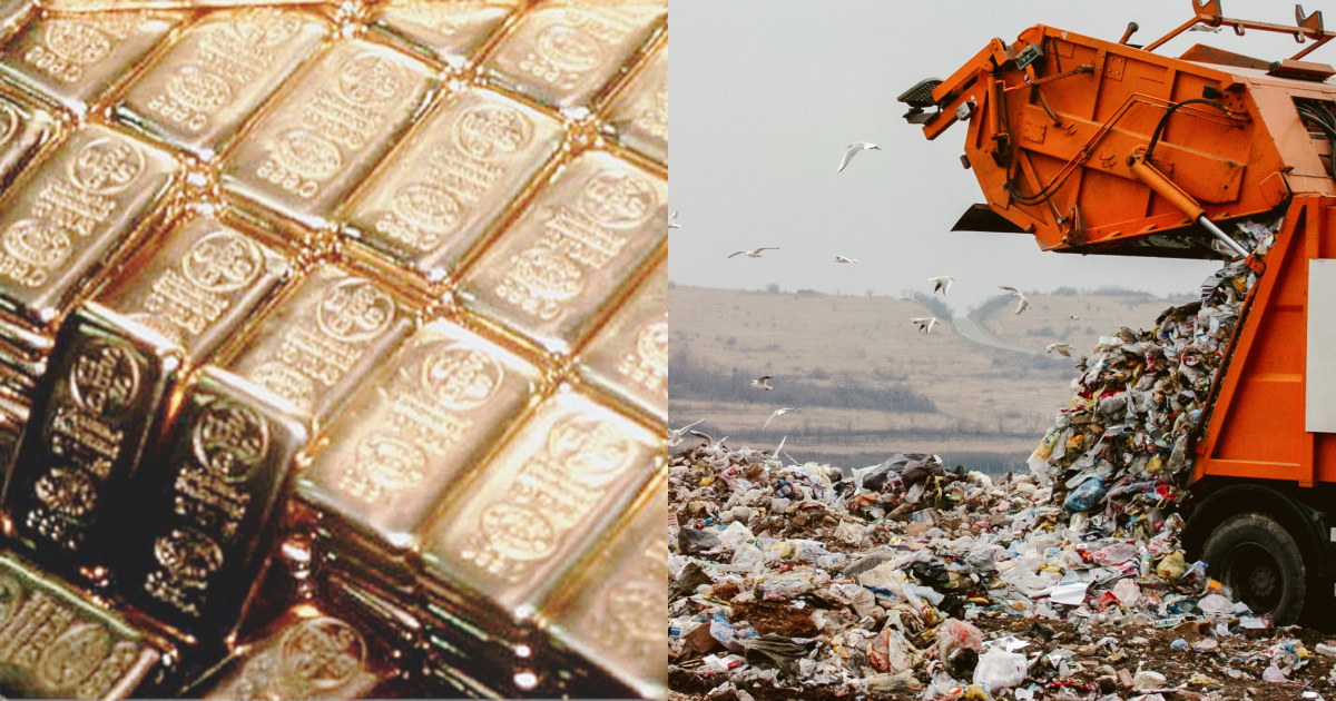 Getta per sbaglio 20 lingotti d’oro nella spazzatura: i carabinieri aiutano un uomo a recuperare la scatola in una discarica