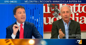 Copertina di Caso Pucci, Bocchino attacca la sinistra ma inciampa: confonde Biagi con Montanelli e Travaglio lo corregge in diretta su La7
