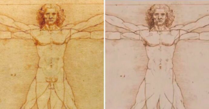 Giochi invernali, censurati i genitali dell’Uomo Vitruviano