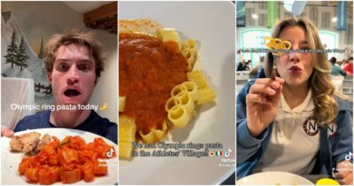 Copertina di Dagli atleti Usa a quelli del Giappone: tutti pazzi (e sbalorditi) per la pasta a forma di anelli degli Olimpiadi – Video
