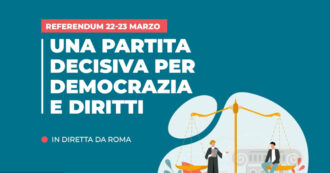 Copertina di “Referendum, una partita decisiva per democrazia e diritti”: rivedi il convegno con Conte, Coppi e Travaglio