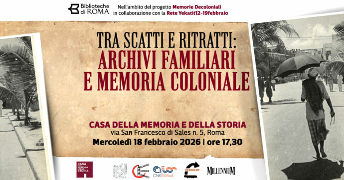Archivi familiari e memoria coloniale: a Roma l’evento con MillenniuM per ricordare la strage di Addis Abeba