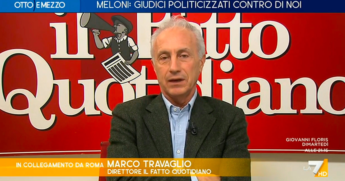 Referendum, Travaglio a La7: “Teniamoci stretta la Costituzione ed evitiamo di farla riscrivere da questi analfabeti”