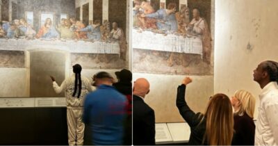 Copertina di “Ha alzato le mani e si è messo a pregare. Poi ha canticchiato la colonna sonora di ‘Dirty Dancing'”: Snoop Dogg ‘in estasi’ davanti all’Ultima Cena di Leonardo Da Vinci