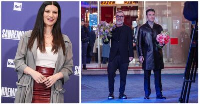 Copertina di Sanremo 2026, chi veste chi? Le anticipazioni sui look: Laura Pausini omaggia Giorgio Armani, Mara Sattei in Westwood e Fedez in Jil Sander