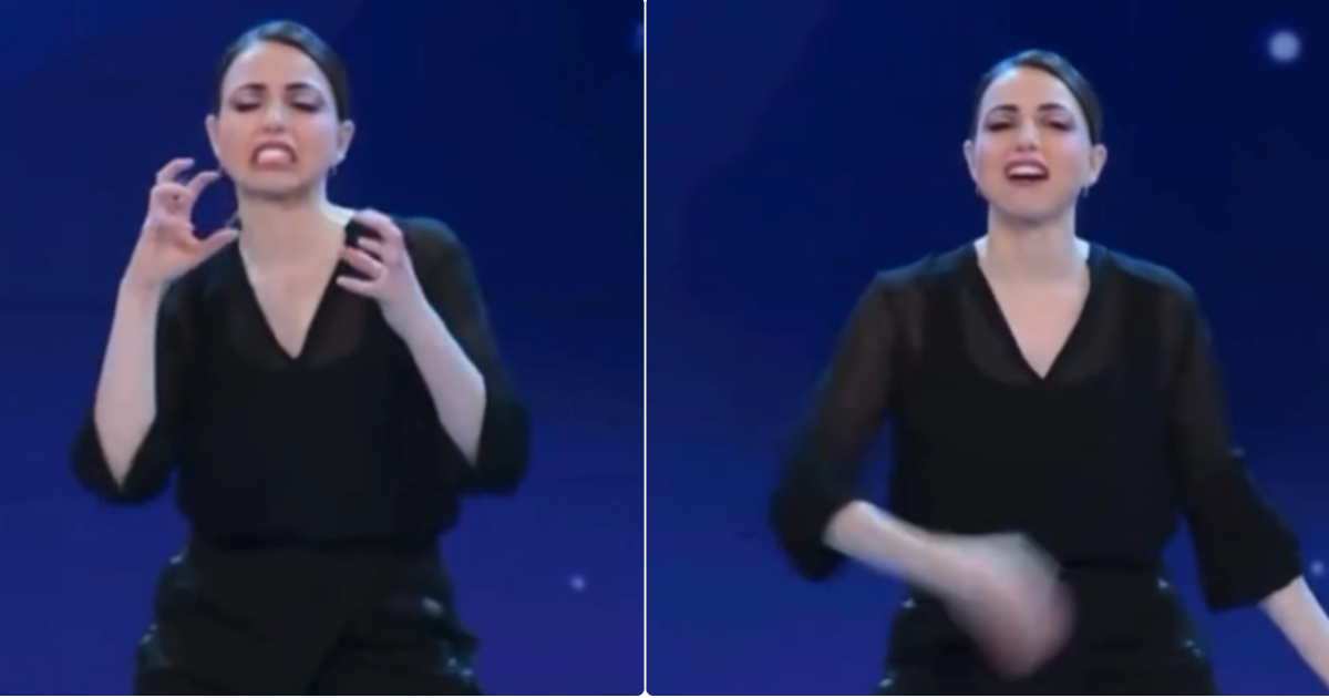 “Mia madre alzava il volume della musica in macchina, mi faceva sentire le vibrazioni e mi traduceva le parole”: chi è Martina Romano, l’interprete che traduce le canzoni di Sanremo nella lingua dei segni
