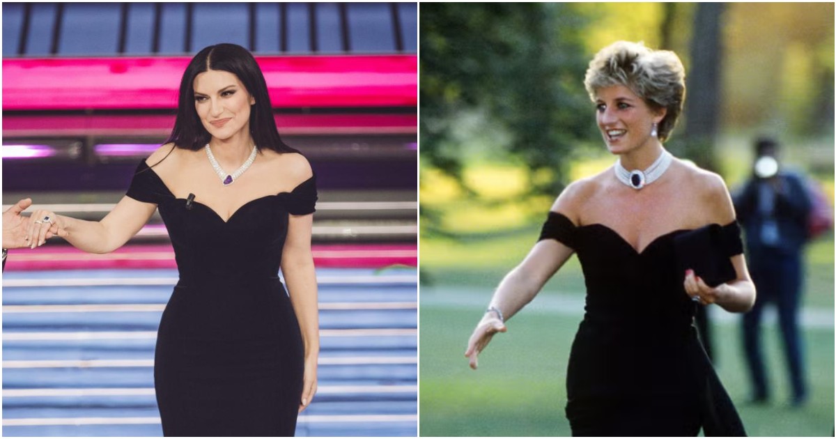 L’incredibile somiglianza tra Laura Pausini e Lady Diana a Sanremo 2026: social scatenati per il look che ricorda il “revenge dress”. E il collier fa sognare il Titanic