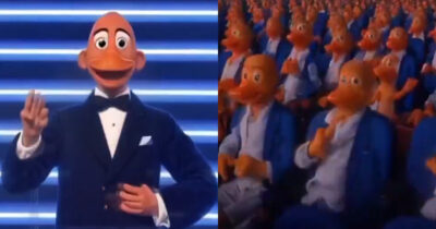 Copertina di Sanremo 2026 e IA, il pubblico si “paperizza” sulle note della canzone di Nilla Pizzi: l’effetto è da incubo