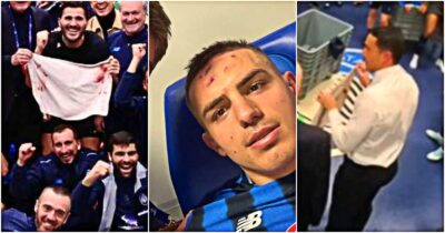 Copertina di Palladino mostra l’asciugamano con il sangue di Krstovic: “Fategli un applauso, guardate qua” | Video