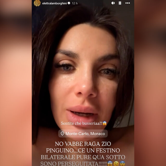 “C’è un festino bilaterale pure qua, sono perseguitata!”: Elettra Lamborghini fugge da Sanremo e va a Montecarlo a dormire, ma non basta