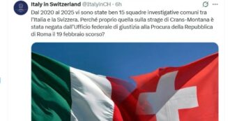 “Perché proprio su Crans Montana la Svizzera nega una squadra investigativa comune con l’Italia?”, nuovo scontro tra Roma e Berna