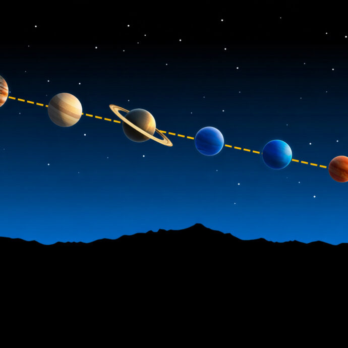 Il 28 febbraio sei pianeti perfettamente allineati in cielo: ecco quando e come ammirare questo spettacolo astronomico unico