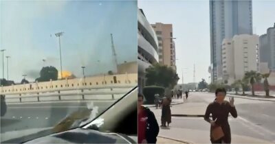 Copertina di Missili iraniani sulla base navale americana in Bahrein: il momento dell’esplosione e la fuga degli abitanti