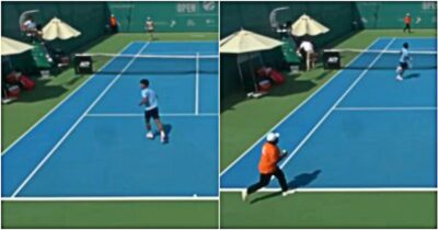 Copertina di Allarme aereo ed esplosioni: i tennisti al Challenger di Fujairah lasciano il campo e fuggono negli spogliatoi – Video