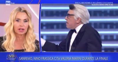 Copertina di “Nino Frassica ha fatto una battuta molto offensiva su di me a Sanremo”: Valeria Marini scoppia in lacrime