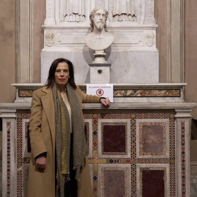 Attribuito a Michelangelo il busto del Cristo Salvatore nella basilica di Sant’Agnese fuori le mura