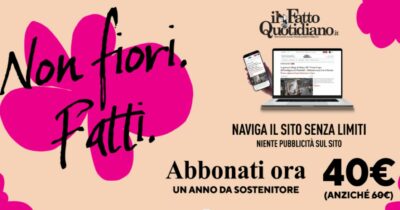 Copertina di Niente mimose, niente slogan. I diritti si difendono con i fatti: fino all’8 marzo la promozione per abbonarti a Ilfattoquotidiano.it