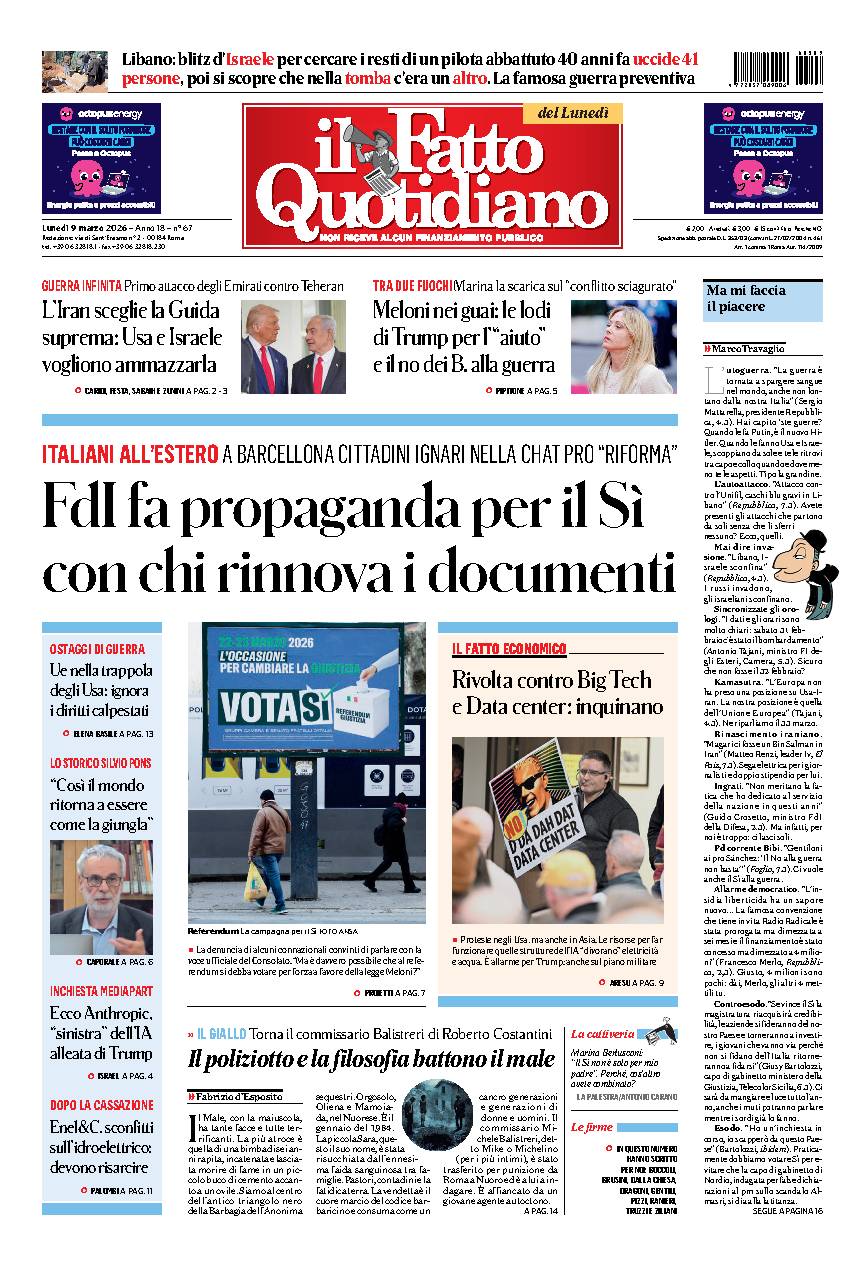 Copia del giorno de Il Fatto Quotidiano