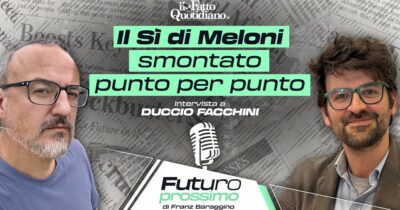 Copertina di Referendum, il Sì di Meloni smontato punto per punto. L’intervista di Franz Baraggino a Duccio Facchini