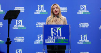 Copertina di Referendum, Meloni: “Zero possibilità che io mi dimetta”. Non cita Bartolozzi ma dice: “La riforma non è per liberarsi della magistratura”. Poi attacca l’Anm