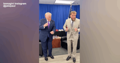 Copertina di Trump danza con il pugile e podcaster Jake Paul e lo lancia in politica