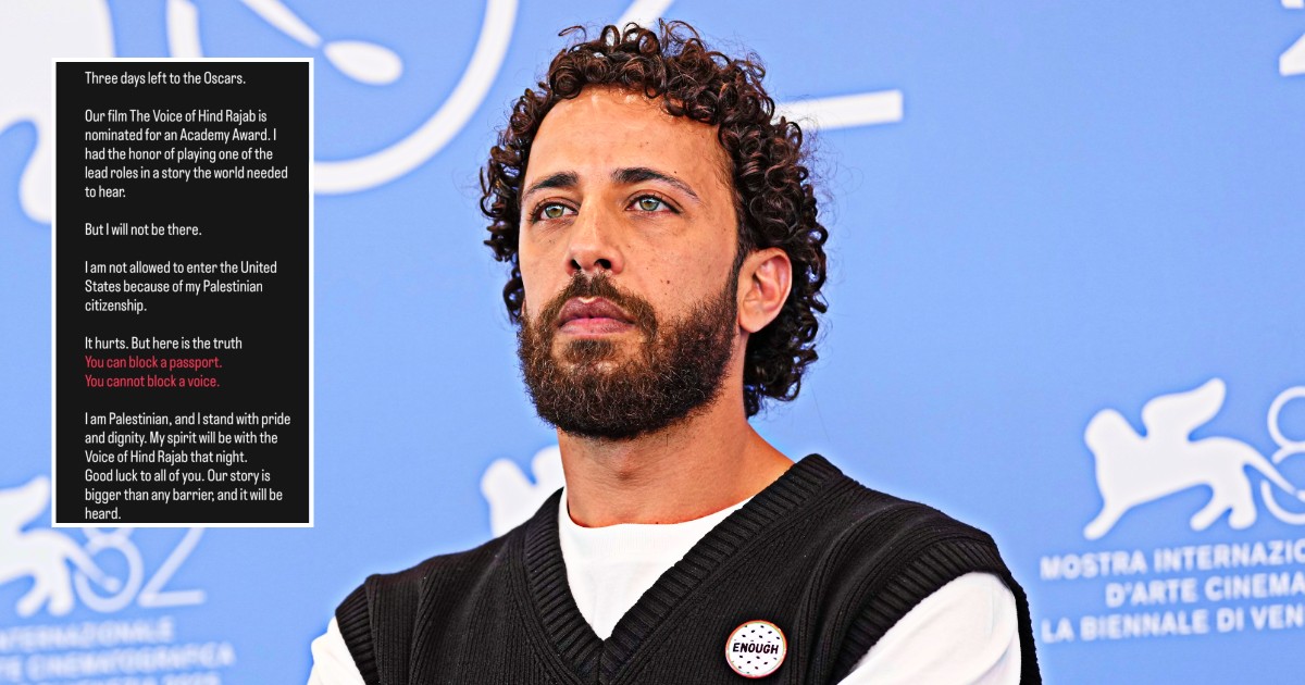 L’attore palestinese Motaz Malhees non parteciperà agli Oscar: “Non posso entrare negli Usa”