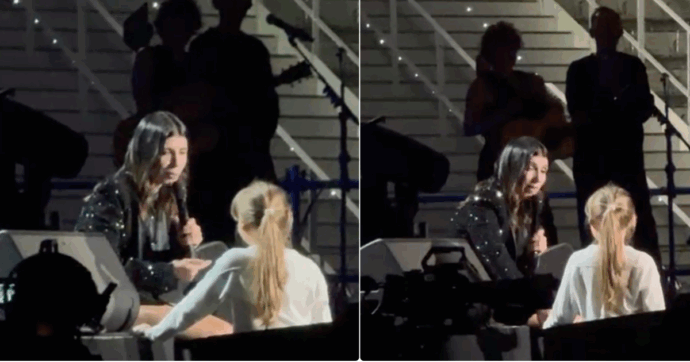 Giorgia canta a sorpresa con una piccola fan: il duetto su “La cura per me” è da applausi – VIDEO