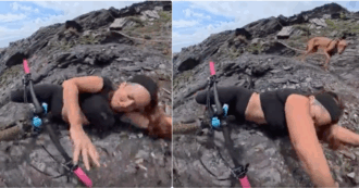 Copertina di Pedala sulla strada a picco sul mare, perde l’equilibrio e scivola lungo la scogliera per diversi metri: paura per l’influencer Cecilia Sopeña Espa – VIDEO