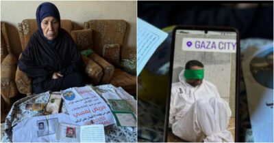 Copertina di “Palestinese in vendita”: coloni israeliani pubblicano la foto di un 39enne con disabilità legato e bendato. La madre: “È sparito dal 2024”