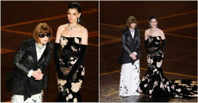 Copertina di “Grazie Emily”: Anne Hathaway e Anna Wintour insieme sul palco degli Oscar 2026, il siparietto che cita “Il Diavolo veste Prada” è virale