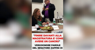 Copertina di “Finire davanti alla magistratura è come avere un cancro, peggio di un plotone d’esecuzione”: bufera per le parole del senatore di FdI Zaffini
