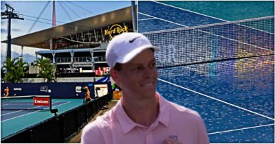 Copertina di Sinner sbarca a Miami ma è caos totale per la pioggia: il centrale non è pronto, programma a rischio