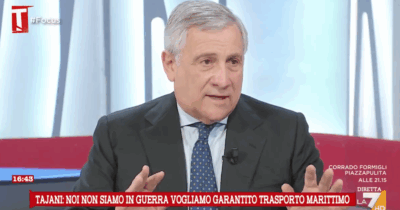 Copertina di Tajani: “Un’ovvietà dire attenti ai droni? Anche non mettersi a filmare se c’è un incendio in discoteca…”. La replica di Panella