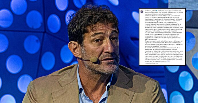 Ferrara viene escluso dal murale con i campioni del Napoli e si sfoga sui social: “So il motivo. Per fortuna ci sono tifosi che conoscono i fatti”