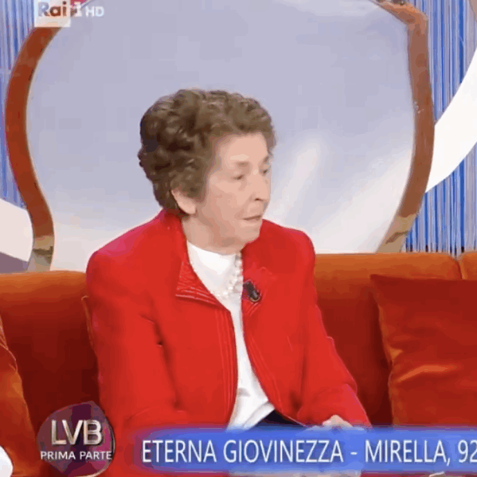 “Il segreto dei miei 92 anni? Mangio tutto il giorno, se no dimagrisco. Faccio poca attività fisica perché non mi va, ma tutte le mattine vado al mercato a piedi”: parla Mirella, suocera di Caterina Balivo