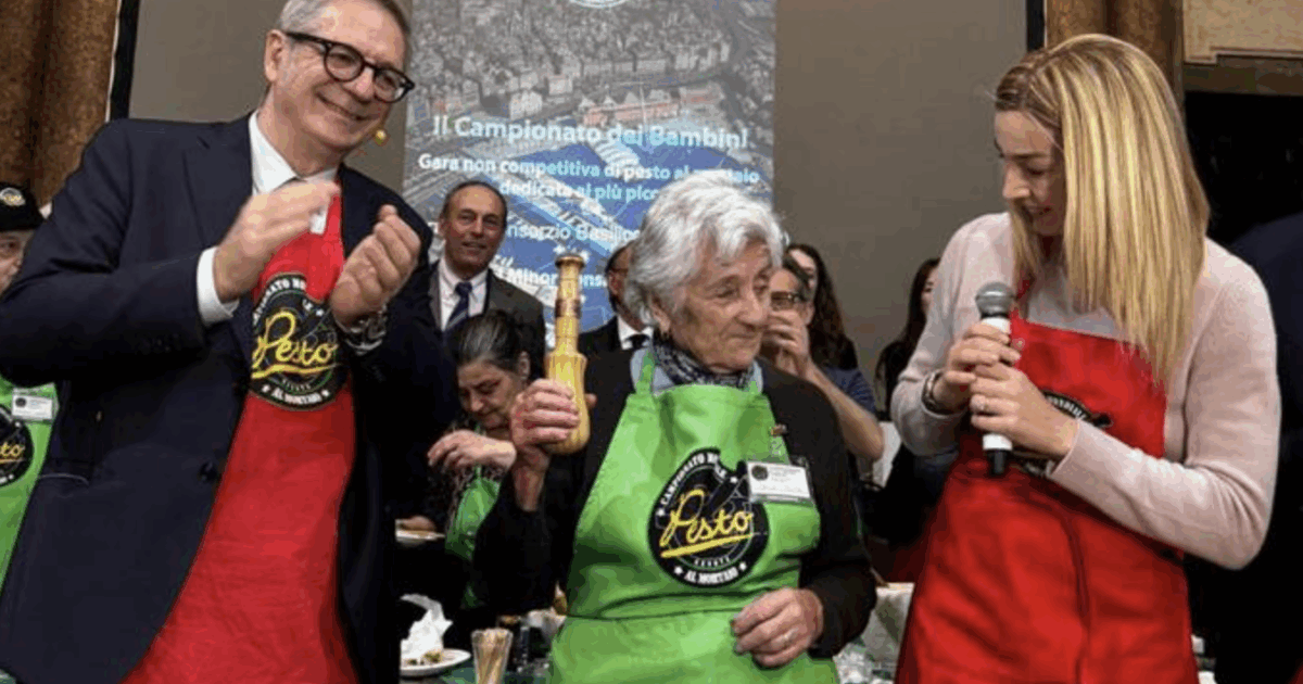Nonna di 85 anni vince il campionato mondiale di pesto genovese. Carla Pensa è una fruttivendola in pensione e i giudici hanno premiato anche la sua manualità