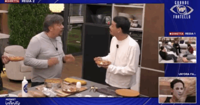 Copertina di “Queste sono mele, ricch**one”: Dario Cassini al GFVip fulmina Renato Biancardi. Poi fa dietrofront: “Ho detto riccone perché si vede che hai un sacco di soldi”