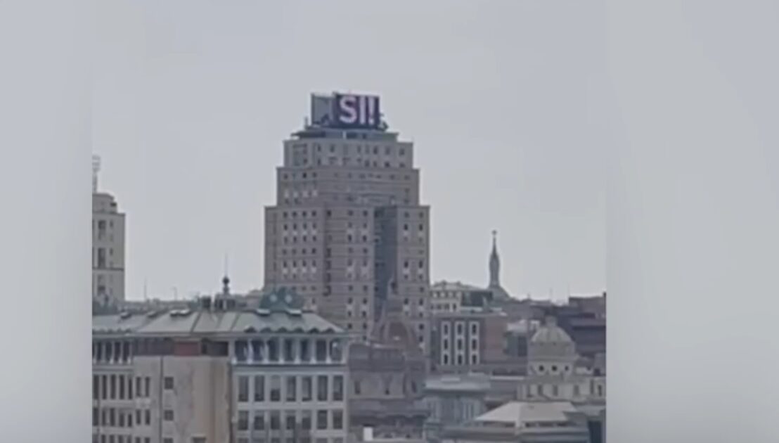 genova polemiche per lo spot con un maxi s236 sopra la sede di primocanale l8217editore 200 una pubblicit224 per i matrimoni da Ilfattoquotidiano.it genova polemiche per lo spot con un maxi s236 sopra la sede di primocanale l8217editore 200 una pubblicit224 per i matrimoni