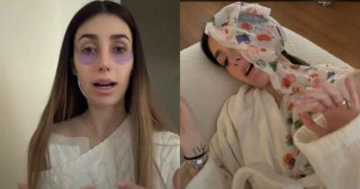 Copertina di “Ero indecisa se ordinare su Glovo, ma ho deciso di cucinare la pasta. La mensola è crollata sulla pentola di acqua bollente, che come una catapulta mi si è rovesciata in faccia. Pensavo di rimanere sfigurata a vita”. Il racconto dell’incidente domestico di Michelle Comi