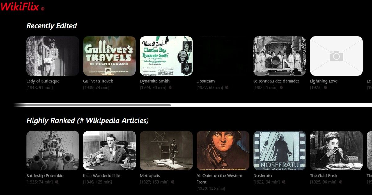 WikiFlix, il sito legale del cinema: migliaia di film gratis e senza registrazione