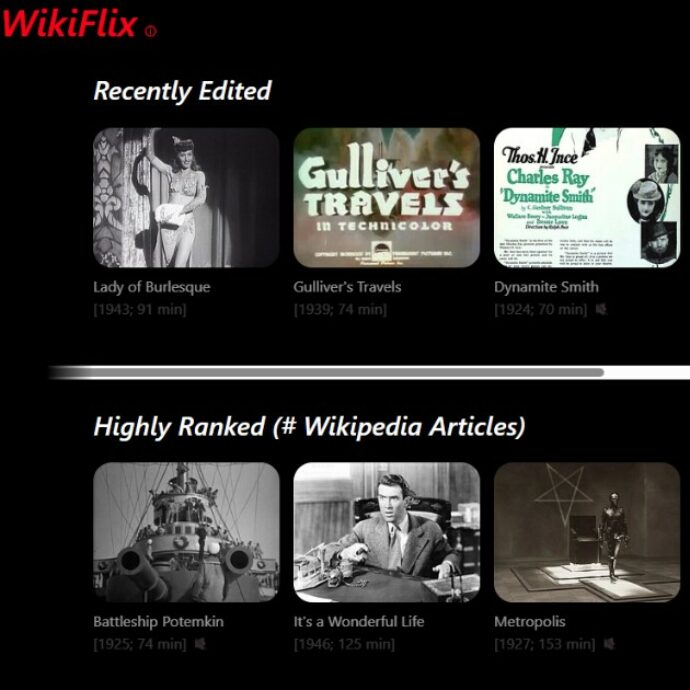 WikiFlix, il sito legale del cinema: migliaia di film gratis e senza registrazione