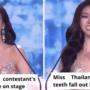 Copertina di Parla sul palco in abito da sera quando all’improvviso perde i denti: il video della candidata a Miss Grand Thailand è virale
