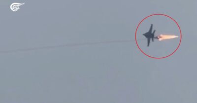 Copertina di Missile iraniano sfiora un caccia Usa: nel video il jet evita l’impatto per una frazione di secondo