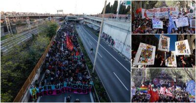 Copertina di A Roma il corteo “No Kings”, in piazza contro le guerre e il riarmo: bloccata la tangenziale Est. Capitale blindata