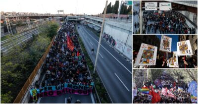 Copertina di A Roma il corteo “No Kings”, in piazza contro le guerre e il riarmo: bloccata la tangenziale Est. Capitale blindata
