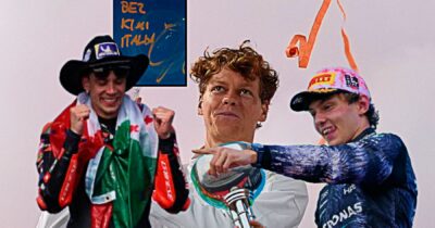 Copertina di “Bez, Kimi, Italia”: Sinner battezza gli altri due fenomeni. La domenica di trionfi che mette il calcio spalle al muro