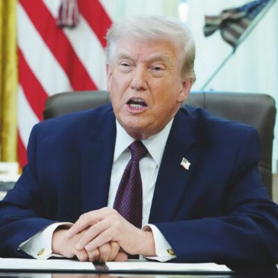 Copertina di Trump, presidente delle “20 guerre”. “L’Iran chiede una tregua”: smentito